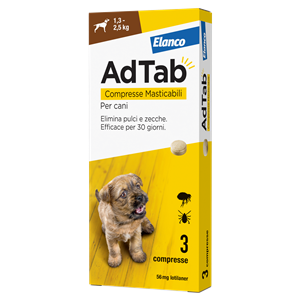 ADTAB 56 MG COMPRESSE MASTICABILI PER CANI (1.3–2.5 KG)