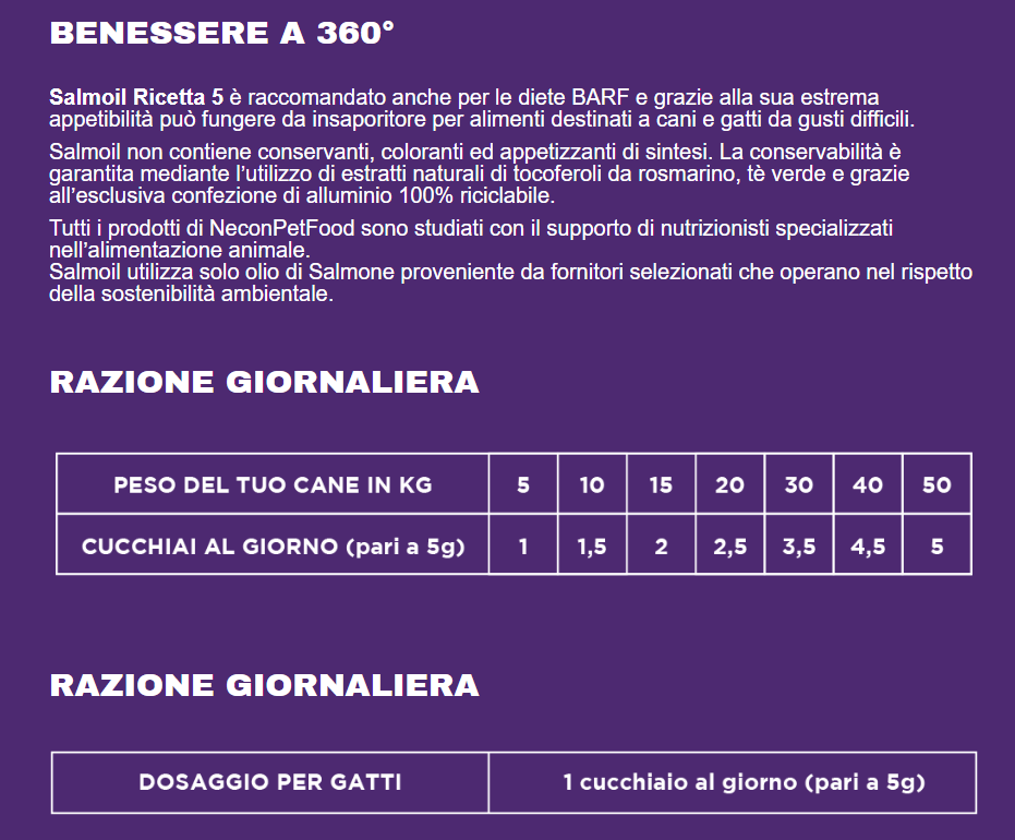 SALMOIL RICETTA 5 BELLEZZA DEL MANTELLO 250ML