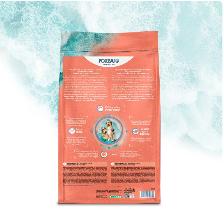 FORZA 10 DOG 12KG MAXI ADULT MANTENIMENTO LIGHT AL PESCE
