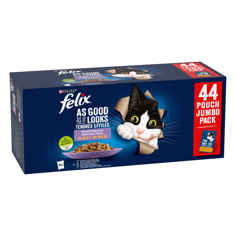 Felix Le Ghiottonerie Cat Adult con Pollo Manzo Salmone e Tonno 44x85 gr