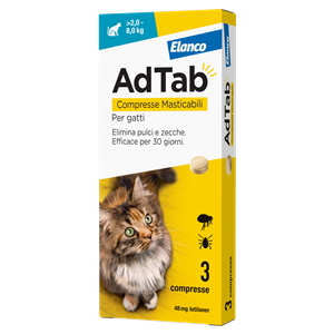 ADTAB 48 MG COMPRESSE MASTICABILI PER GATTI (>2.0–8.0 KG)