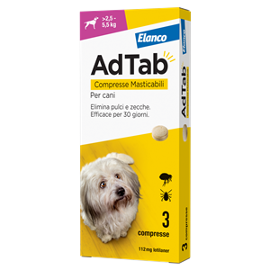 ADTAB 112 MG COMPRESSE MASTICABILI PER CANI (>2.5–5.5 KG)