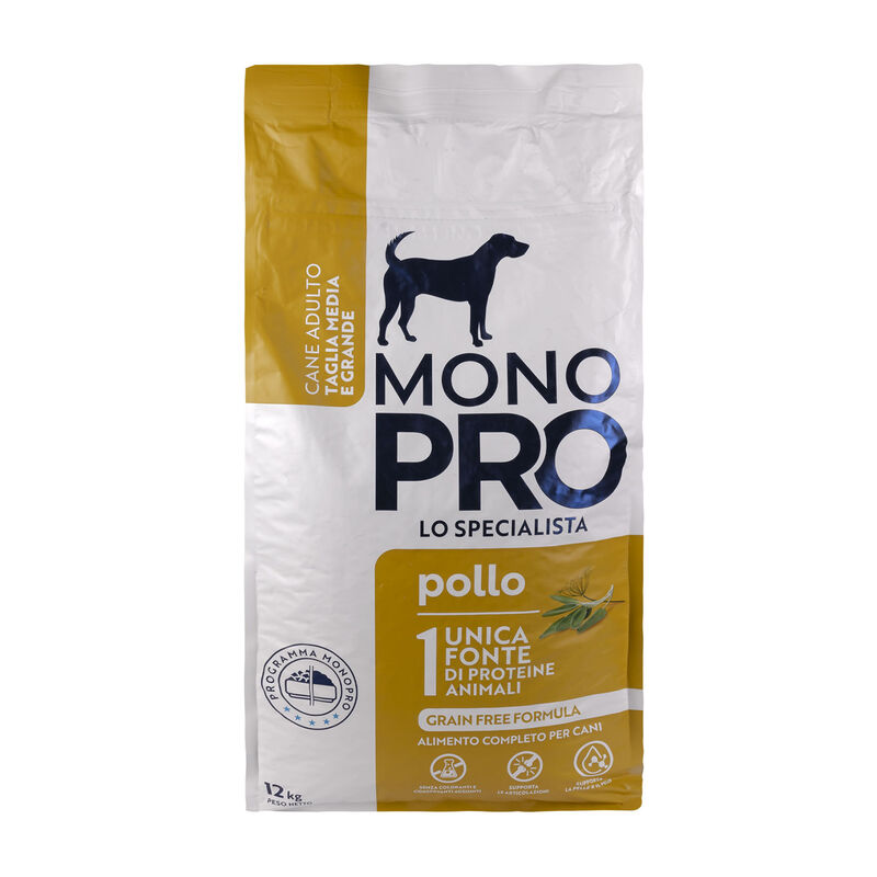 Monopro Dog Adult Medium&Large Grain Free Pollo