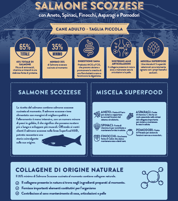 NUTRISENT Cane Adulto Taglia Piccola Salmone Scozzese con Aneto, Spinaci, Finocchi, Asparagi e Pomodori 2kg