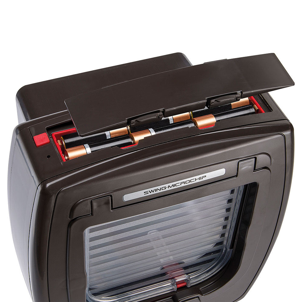 SWING MICROCHIP Portina per gatti con sistema d'apertura a microchip MARRONE