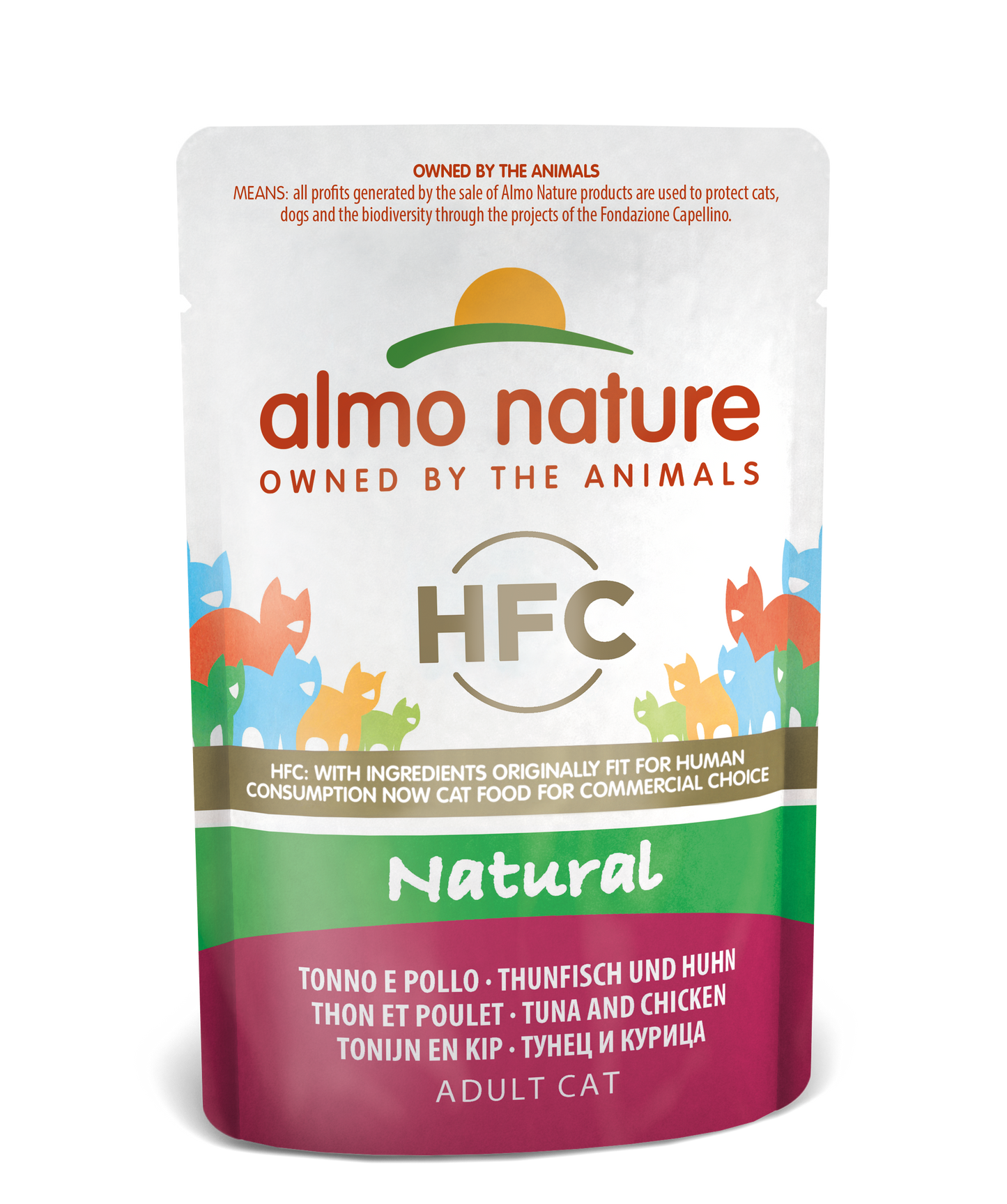 HFC CAT Natural - con Pollo e Tonno 55gr, 70gr, 140gr, e 280gr