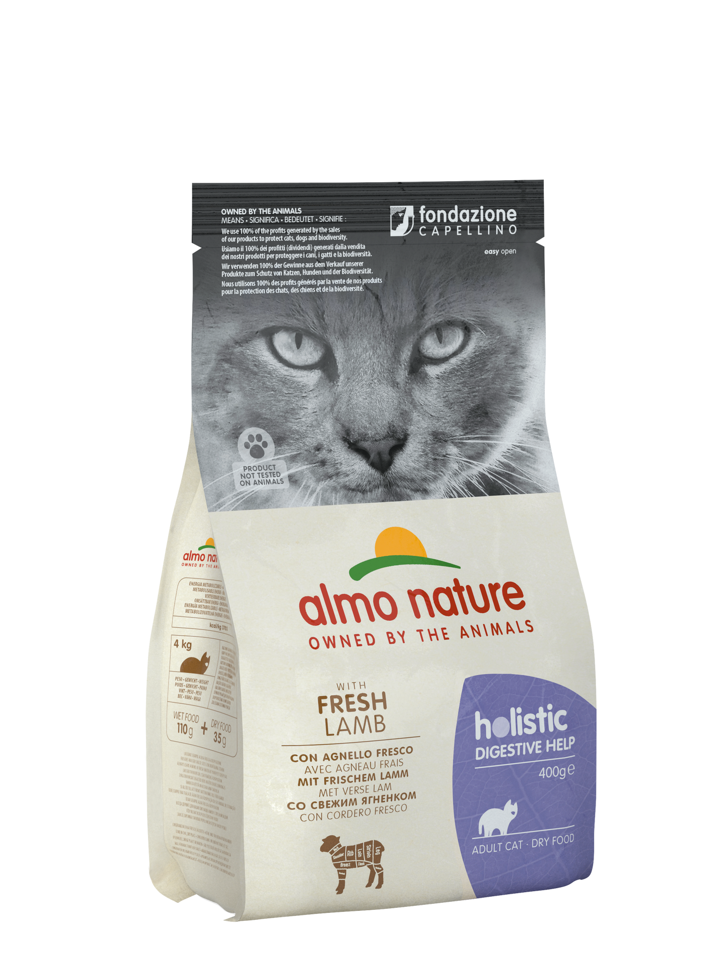 ALMO CAT HOLISTIC Digestive help Agnello 400gr e 2kg