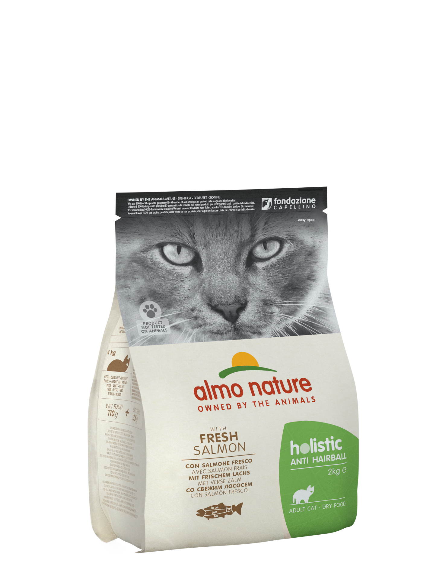 ALMO CAT HOLISTIC Anti-Hairball Salmone 400gr e 2kg