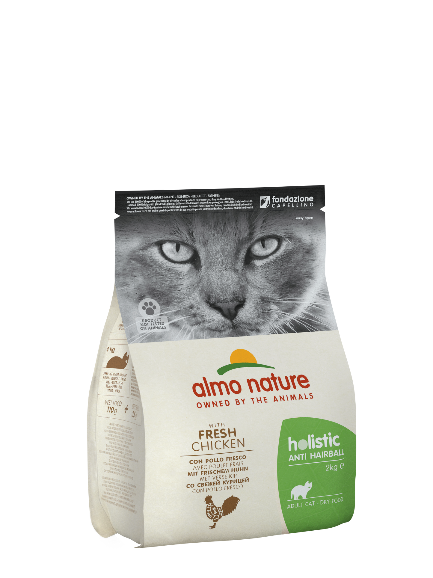 ALMO CAT HOLISTIC Anti-Hairball Pollo 400gr e 2kg
