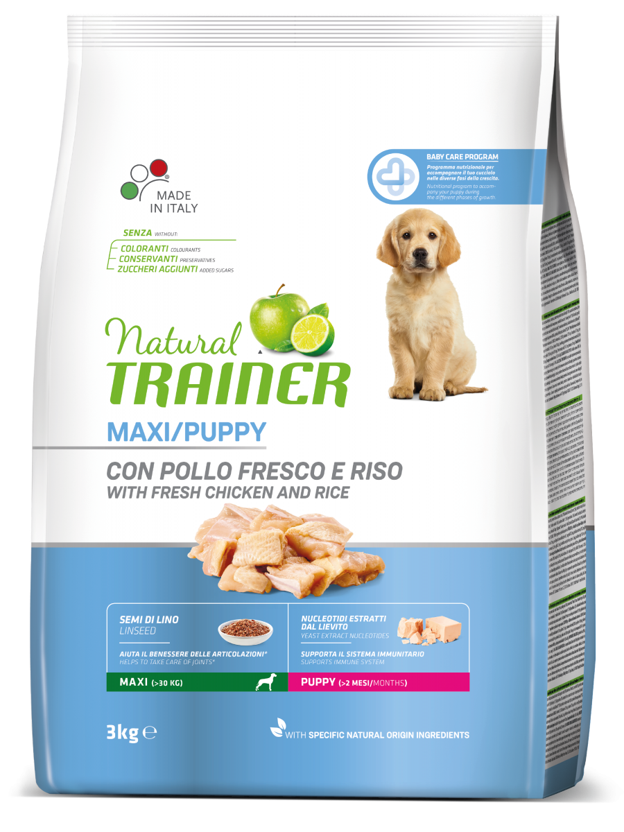 Natural Trainer Cane Puppy Maxi con pollo