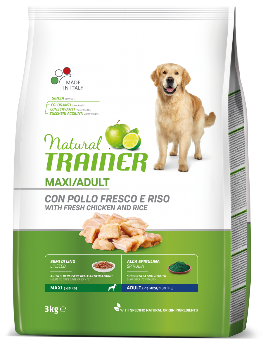 Natural Trainer cane Adult Maxi con pollo
