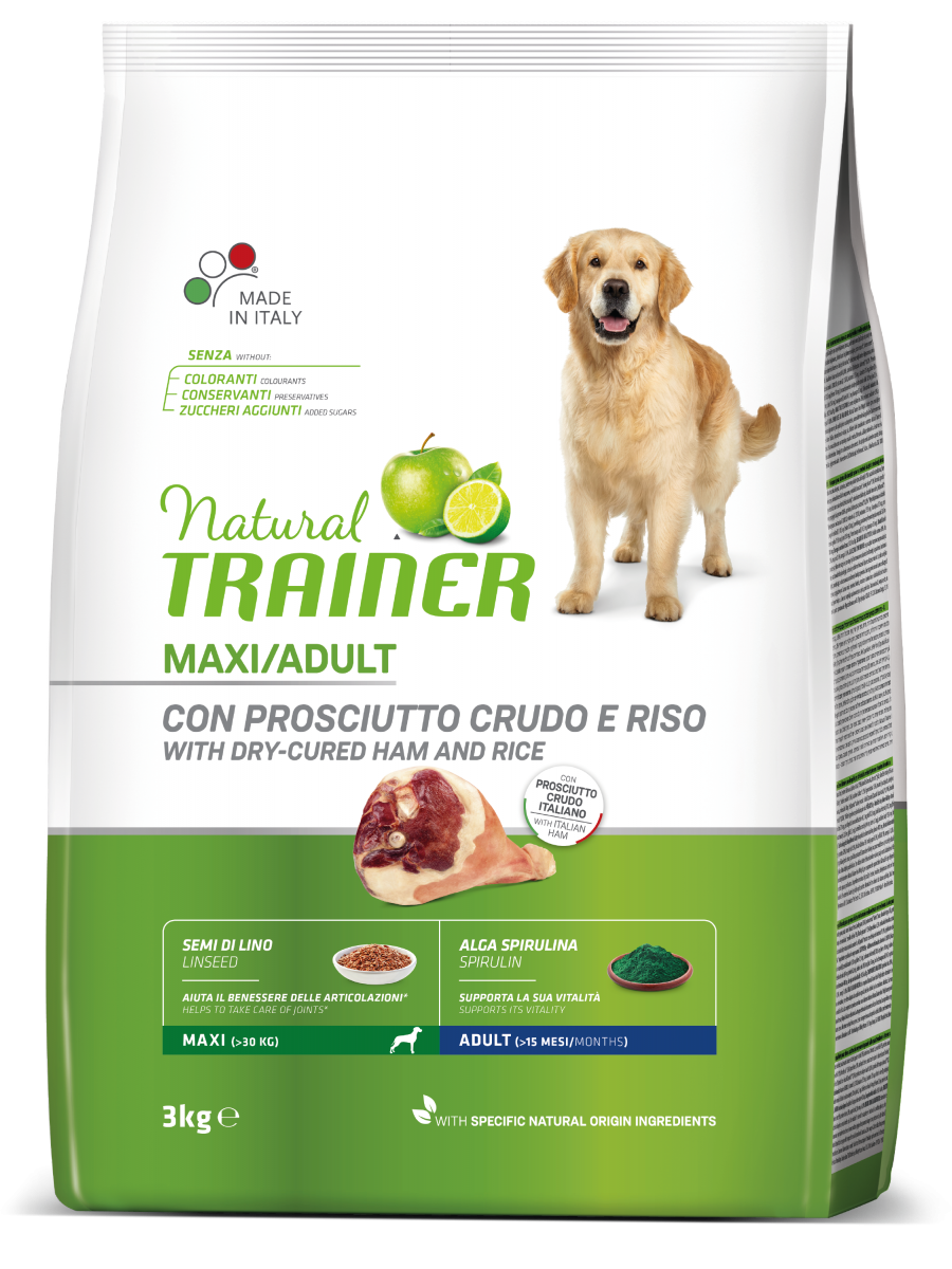Natural Trainer cane Adult Maxi con prosciutto