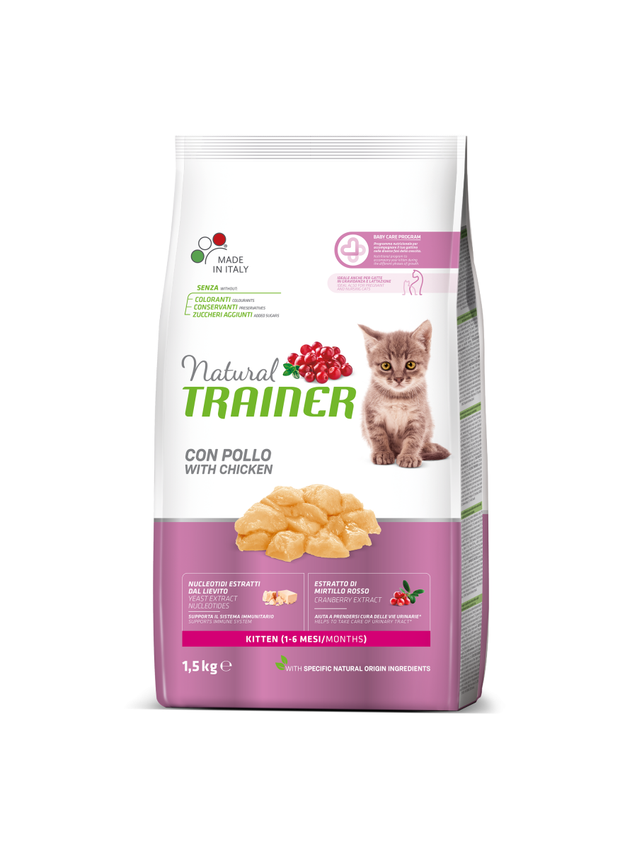 Natural Trainer gatto Kitten con Pollo Fresco 1,5kg