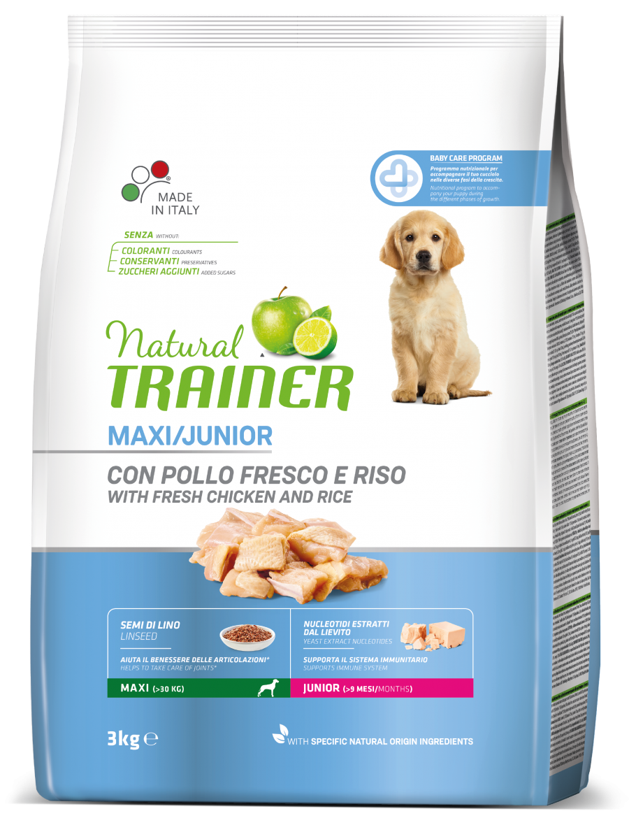 Natural Trainer cane Junior Maxi con pollo