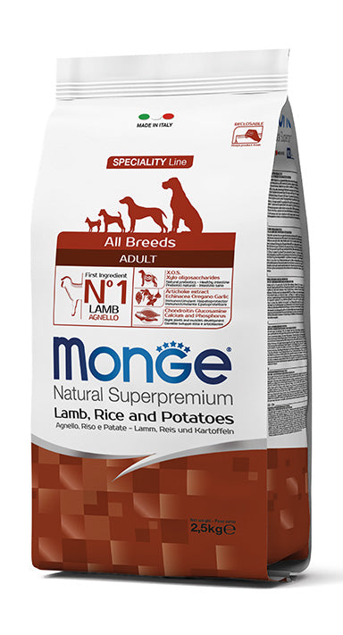 MONGE DOG All Breeds Adult Agnello, Riso e Patate