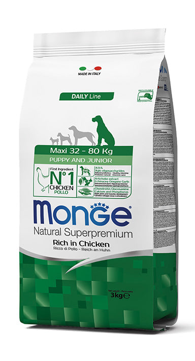 MONGE DOG Maxi Puppy & Junior Ricco di Pollo