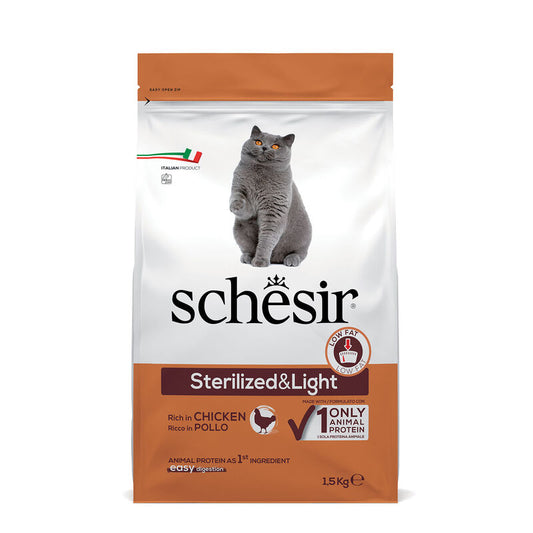 Schesir Cat Sterilized & Light ricco in Pollo