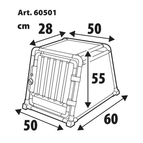 Trasportino Premium in lega di alluminio- Type 1 - 50 x 60 x H 55 cm