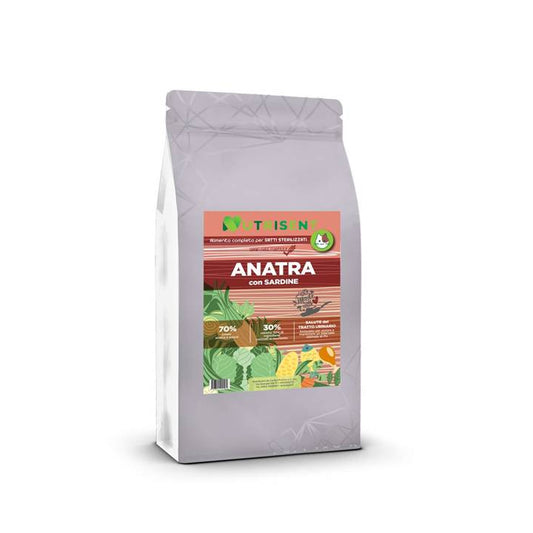 NUTRISENT CAT Alimento Completo per Gatti adulti Sterilizzati con Anatra e Sardine