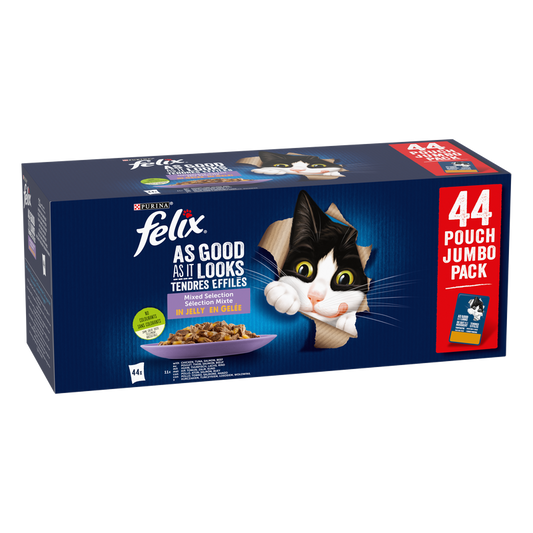 Felix Le Ghiottonerie Cat Adult con Pollo Manzo Salmone e Tonno 44x85 gr