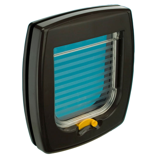 SWING 1 Portina per gatti e piccoli cani con chiusura a 2 vie MARRONE