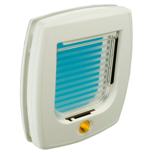 SWING 3 Portina per gatti e piccoli cani con chiusura a 4 vie Bianca