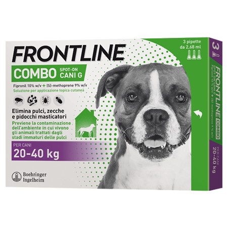 FRONTLINE COMBO CANI 20-40KG 3 PIPETTE DA 2,68ML