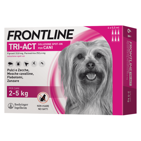 FRONTLINE TRIACT CANI 2-5KG 3 PIPETTE DA 1ML