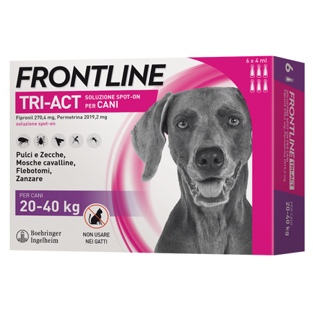 FRONTLINE TRIACT CANI 20-40KG 3 PIPETTE DA 4ML