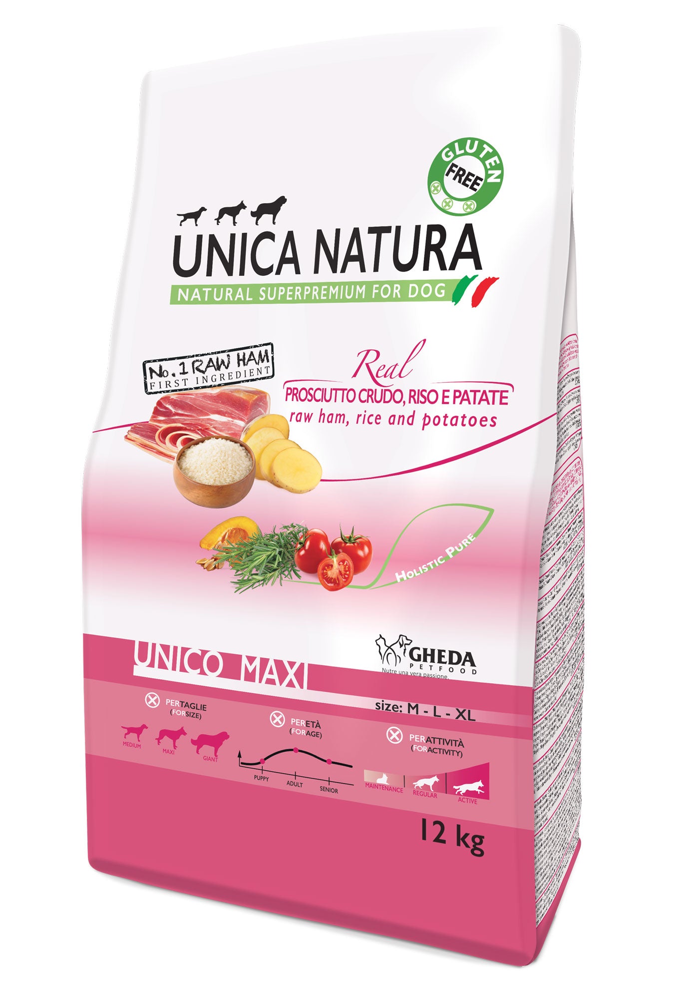 Unica Natura Maxi - Prosciutto,riso,patate 12kg