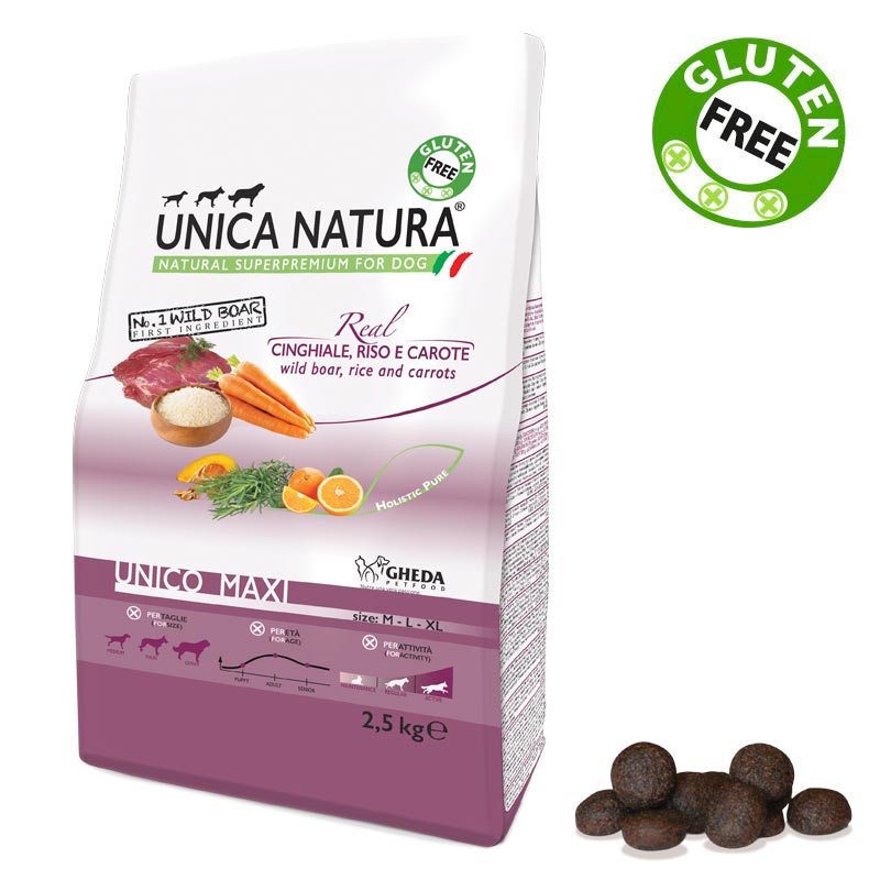 Unica Natura Maxi - Cinghiale,riso 2,5kg