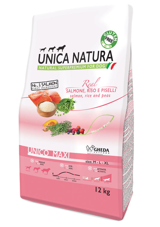 Unica Natura Maxi - Salmone,riso,piselli 12kg