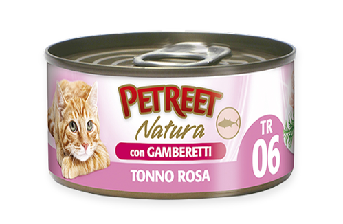 PETREET Tonno Rosa con Gamberetti 70gr x 6pz