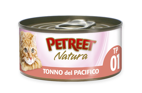 PETREET Pregiato tonno del Pacifico in brodo di pesce 70GR X 6PZ