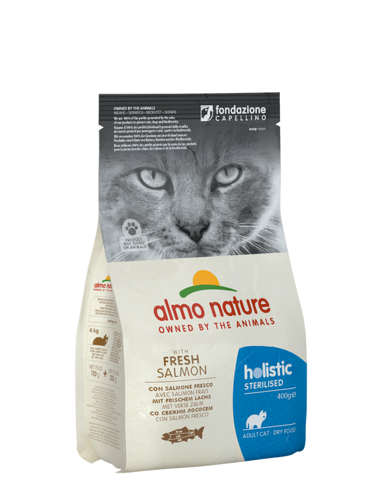 ALMO CAT HOLISTIC Sterilised Salmone 400gr. e 2kg.