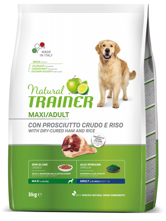 Natural Trainer cane Adult Maxi con prosciutto
