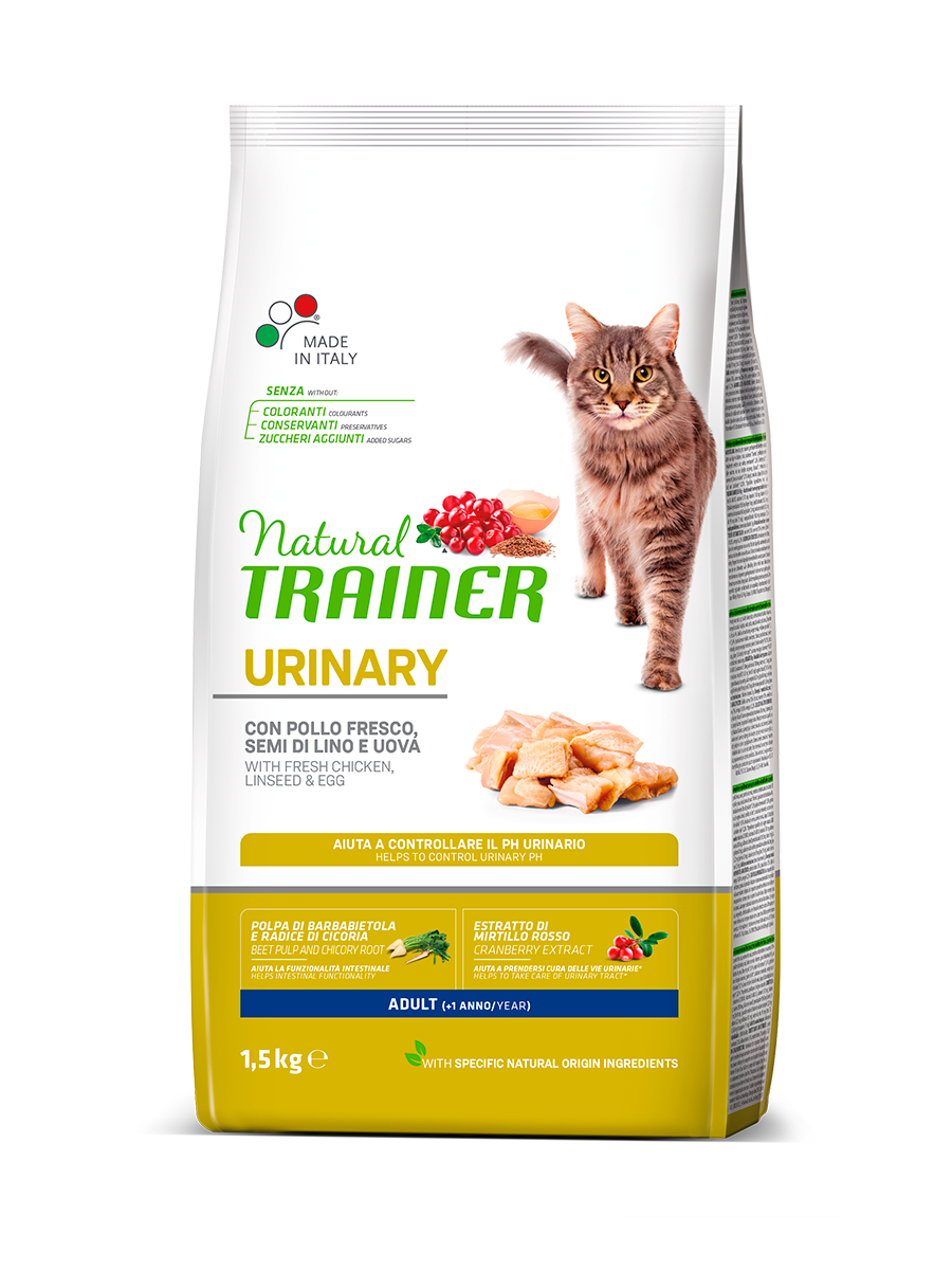 Natural Trainer gatto Urinary Adult con pollo fresco 1,5kg
