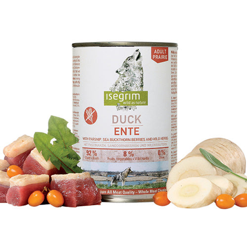 ISEGRIM PRATERIA ADULT ANATRA CON PASTINACA, OLIVELLO SPINOSO ED ERBE SELVATICHE 400GR