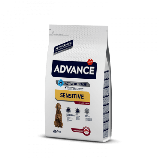 ADVANCE SENSITIVE MED/MAX LAMB & RICE