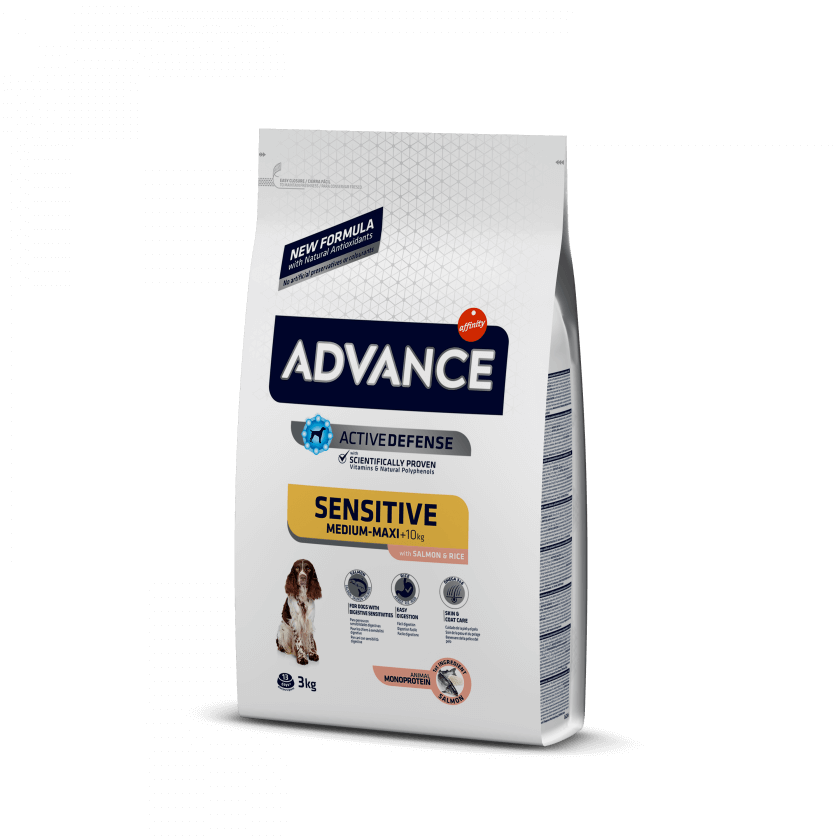 ADVANCE SENSITIVE MED/MAX SALMON & RICE