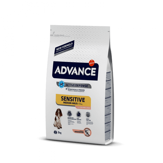 ADVANCE SENSITIVE MED/MAX SALMON & RICE