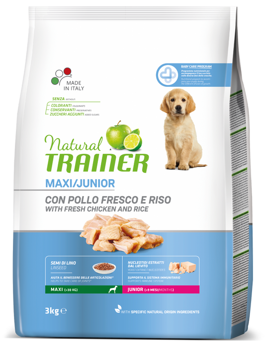 Natural Trainer cane Junior Maxi con pollo