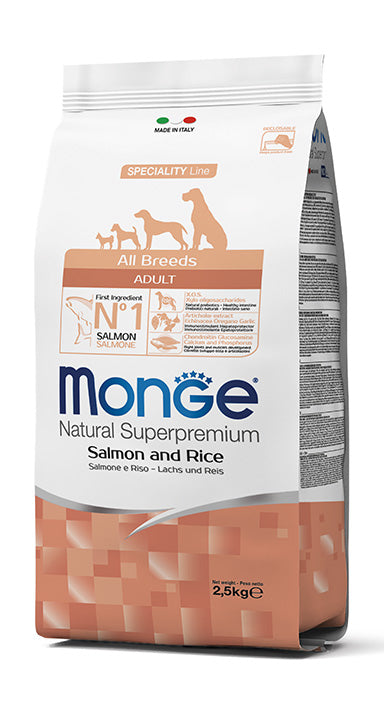 MONGE DOG All Breeds Adult Salmone e Riso