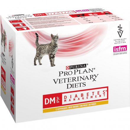PURINA PRO PLAN VETERINARY DIETS umido gatto DM Diabetes Management St/Ox 10X85GR